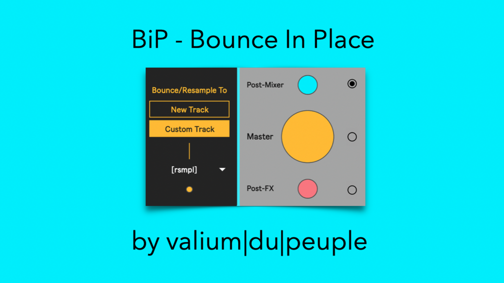 BiP Free (bounce in place in Ableton Live!) m4l device