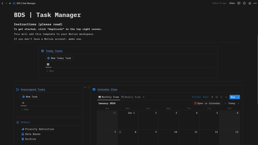 Task Manager Template