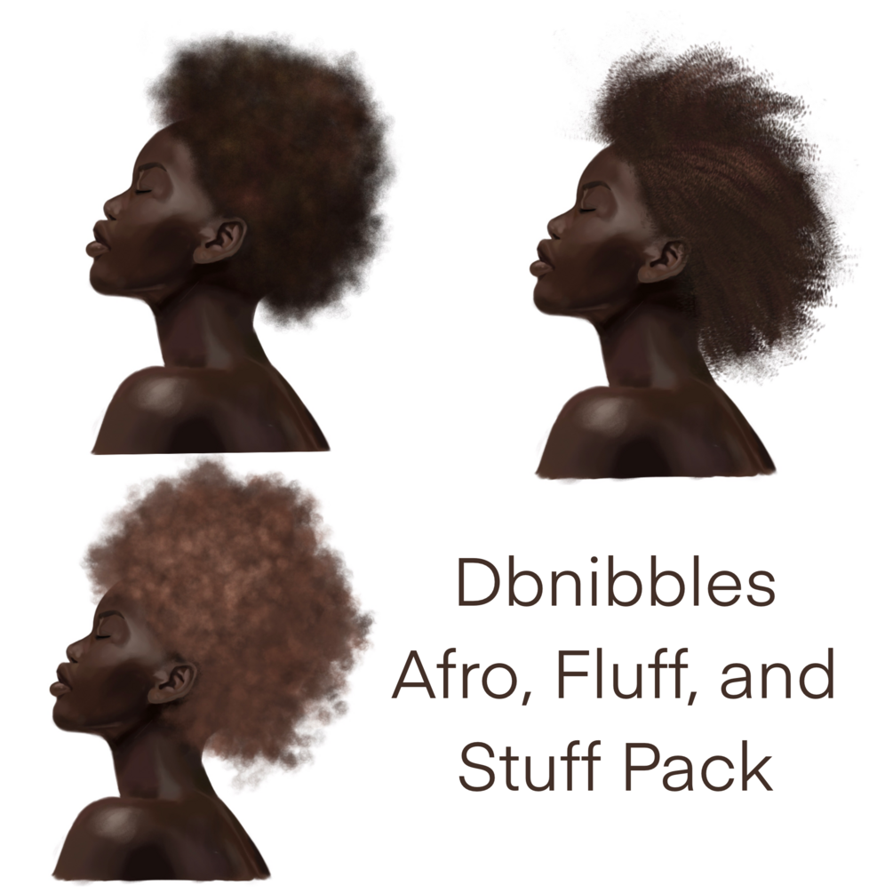 Dbnibbles’ Afros, Fluff, and Stuff Brush Pack (Procreate) by Dbnibbles Art