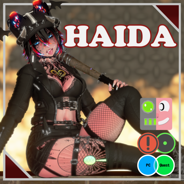 Haida the Hyena  (Female / Femboy, PC, OPTI, QUEST, Gogo, VRCFT  / Face Tracking)