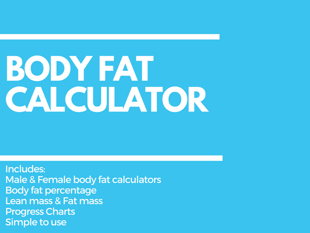 Body fat percentage tracker and charts