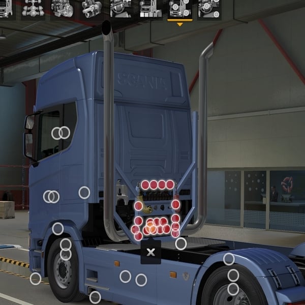 [rear exhaust tuning part] Scania NG Holland special high pipes by WC007 D3SIGN