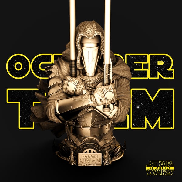 Darth Revan Bust - Star Wars 3D Models - Tested and Ready for 3D printing