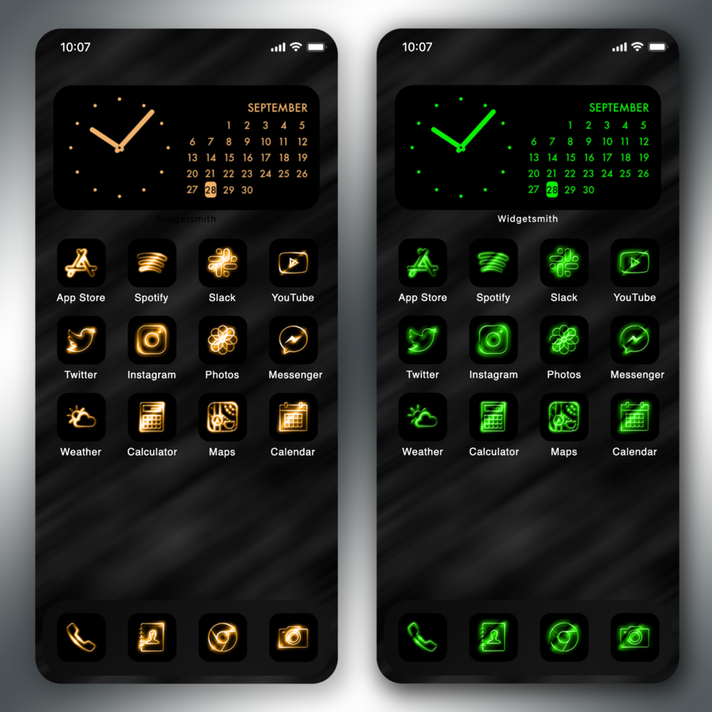 Green Neon App Icons Neon Aesthetic Ios 14 Icons iPhone Icon 