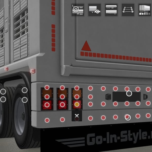[markers, rear mudflaps, rear bumper tuning part] SCS ownable Livestock trailer slots by WC007 D3SIGN