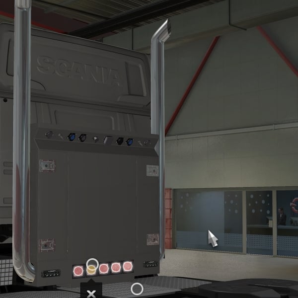 |[rear exhaust tuning part] Scania NG pipes with toolbox by WC007 D3SIGN