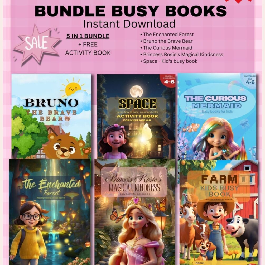 Fun & Educational Printable Bundle for Kids – BUSY BOOKS