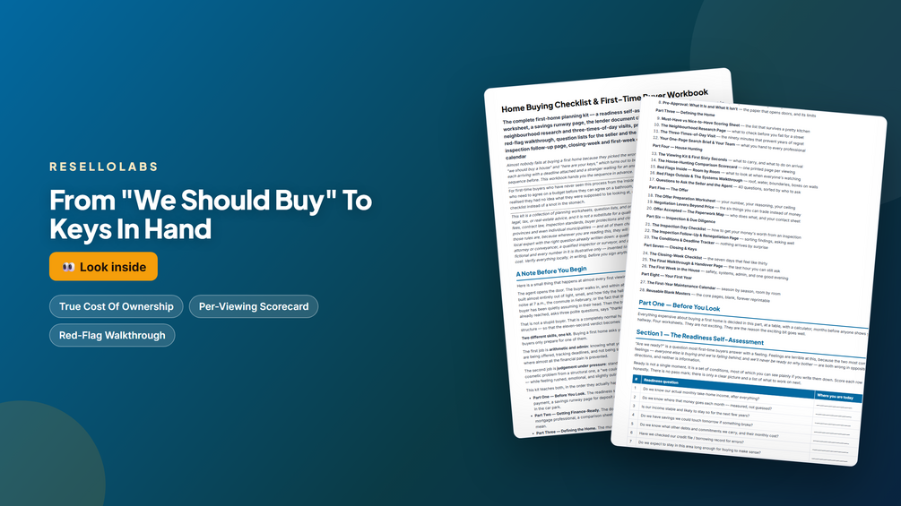 Look inside Home Buying Checklist & First-Time Buyer Workbook (PDF) — real pages
