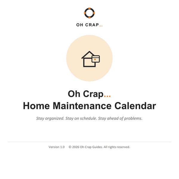 Home Maintenance Calendar cover