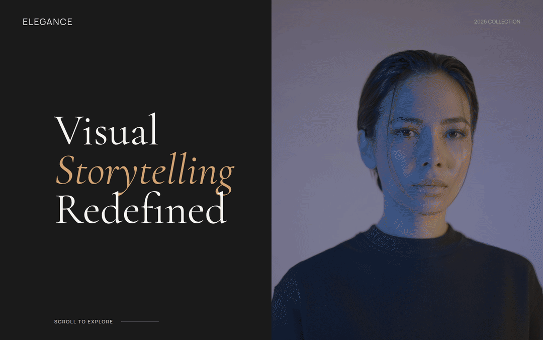 Wide desktop walkthrough GIF for Professional Portfolio — Website Template