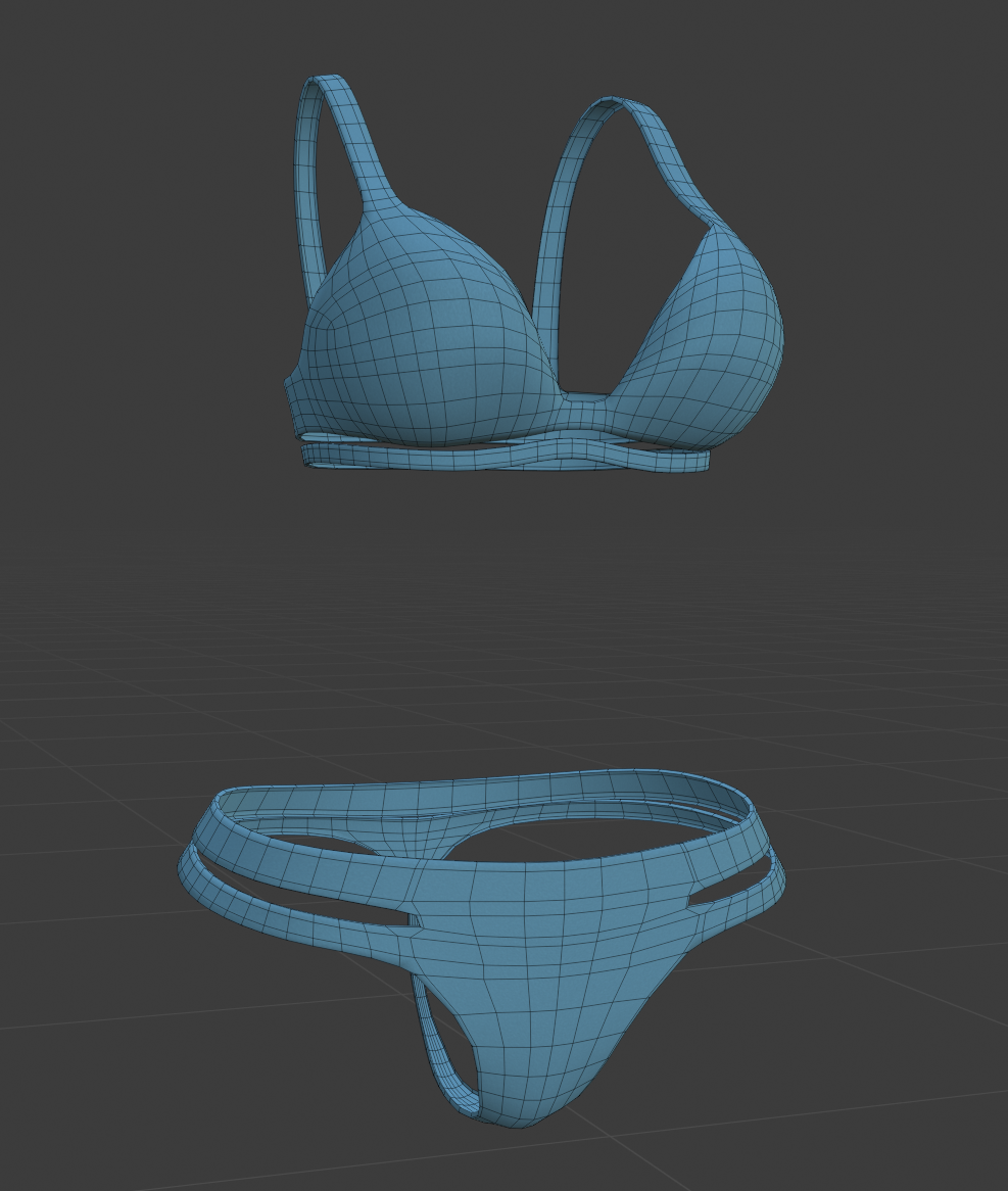 3d Cloth, Retopology, Unwrap and Texturing a Sports Bra - Part2