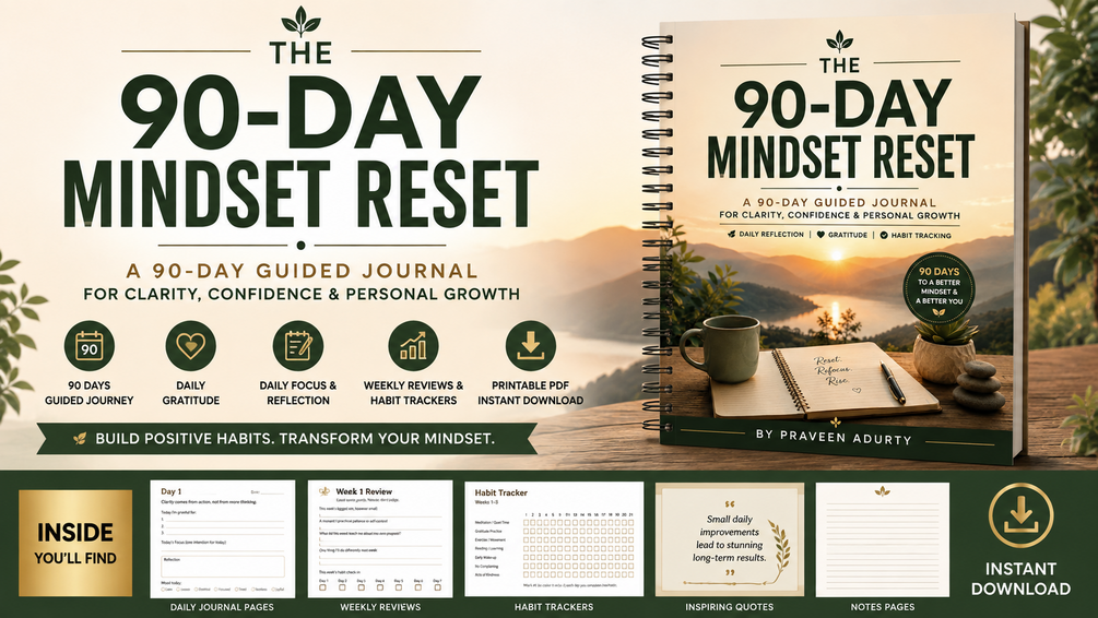 90-Day Mindset Reset guided journal featured image