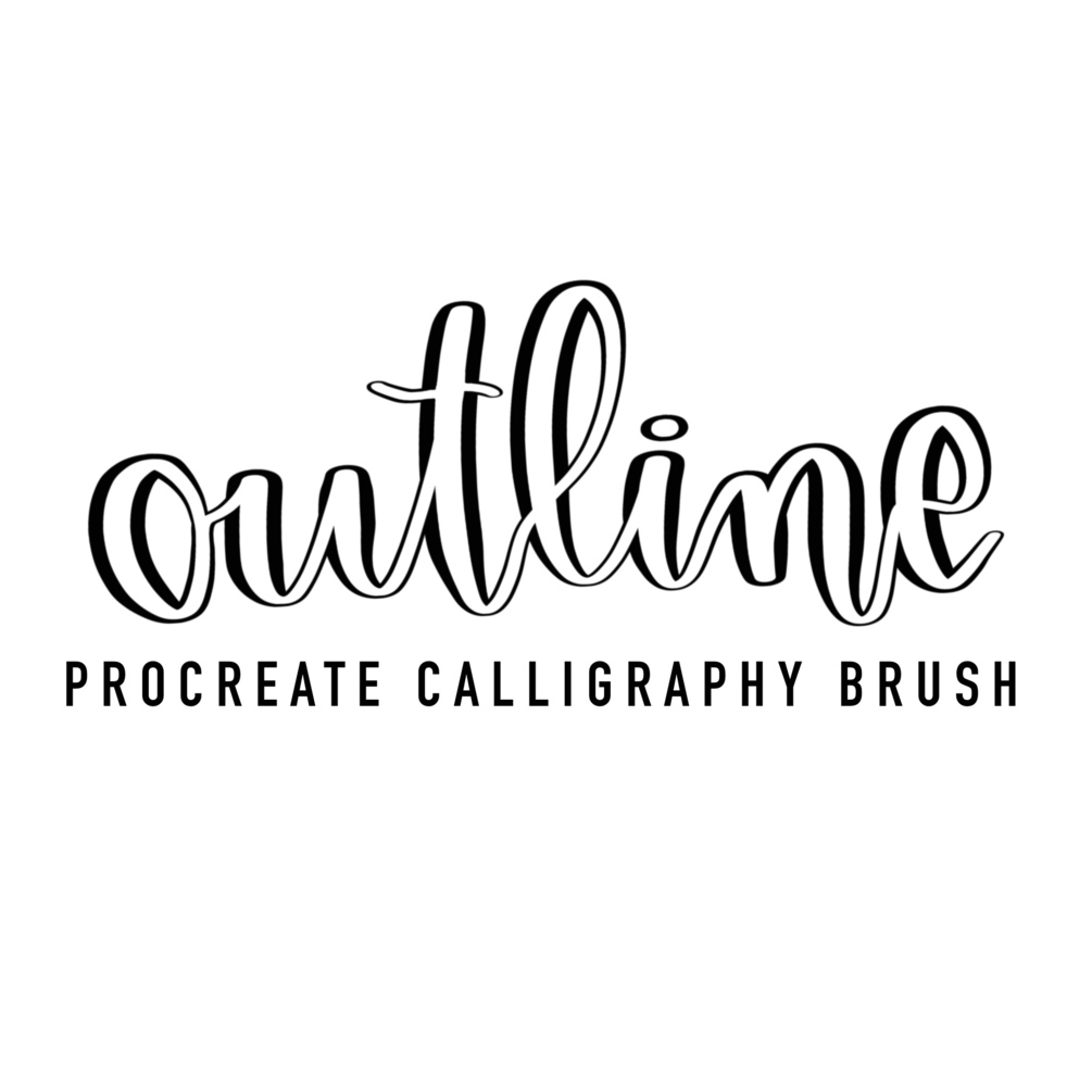 Outline Procreate Calligraphy Brush