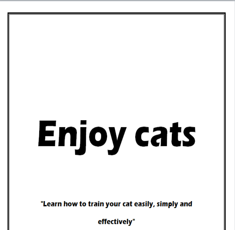 Enjoy cats "Learn how to train your cat easily, simply and effectively"