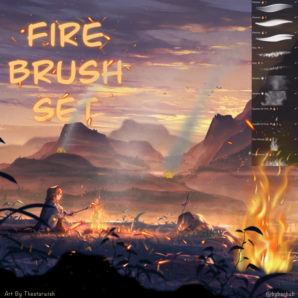 procreate fire brush free download