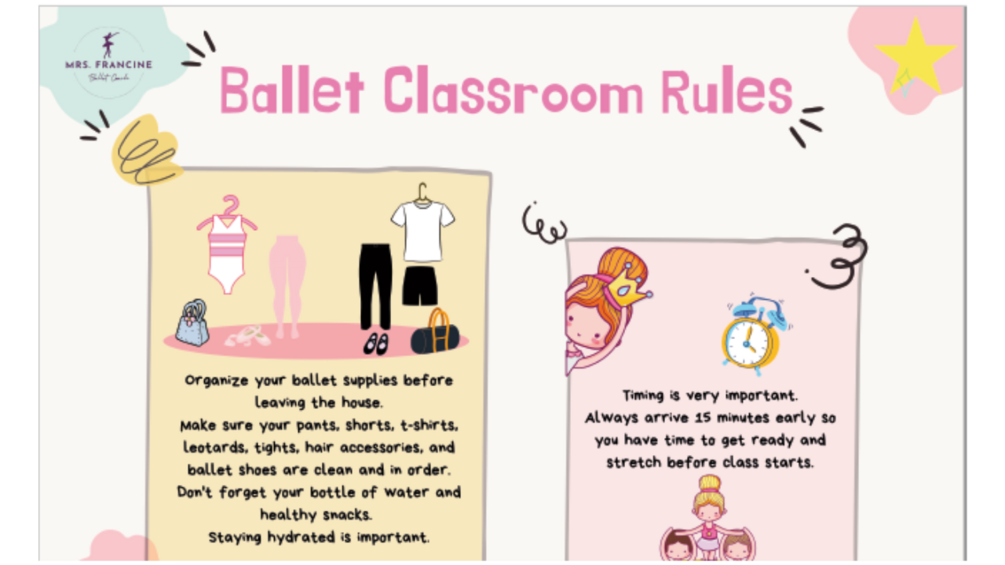 Ballet Classroom Rules for Kids