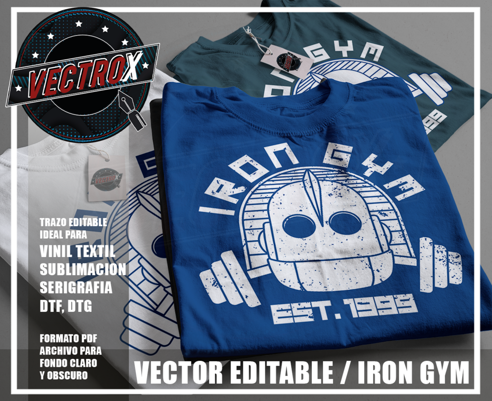 Vector Editable Iron Gym