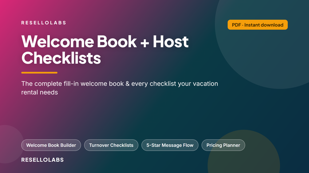 Look inside Airbnb Welcome Book Template & Host Checklists (PDF Pack) — real pages
