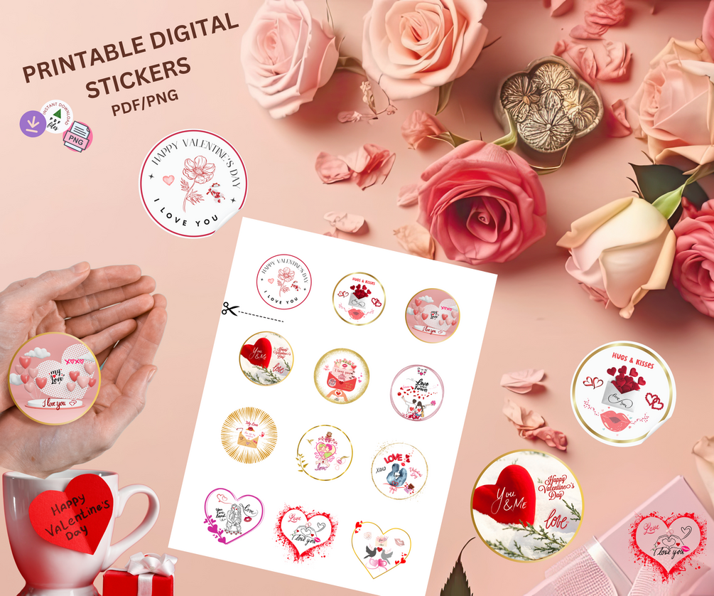 Irresistible Valentine's Day Printable Stickers
