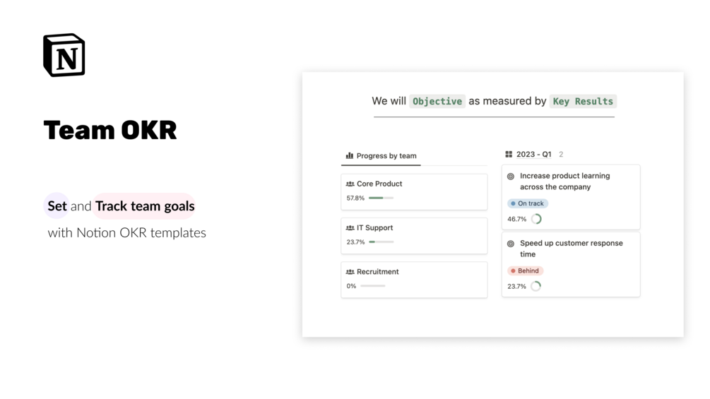 Team OKR: Achieve Your Team Goals With This Notion Template