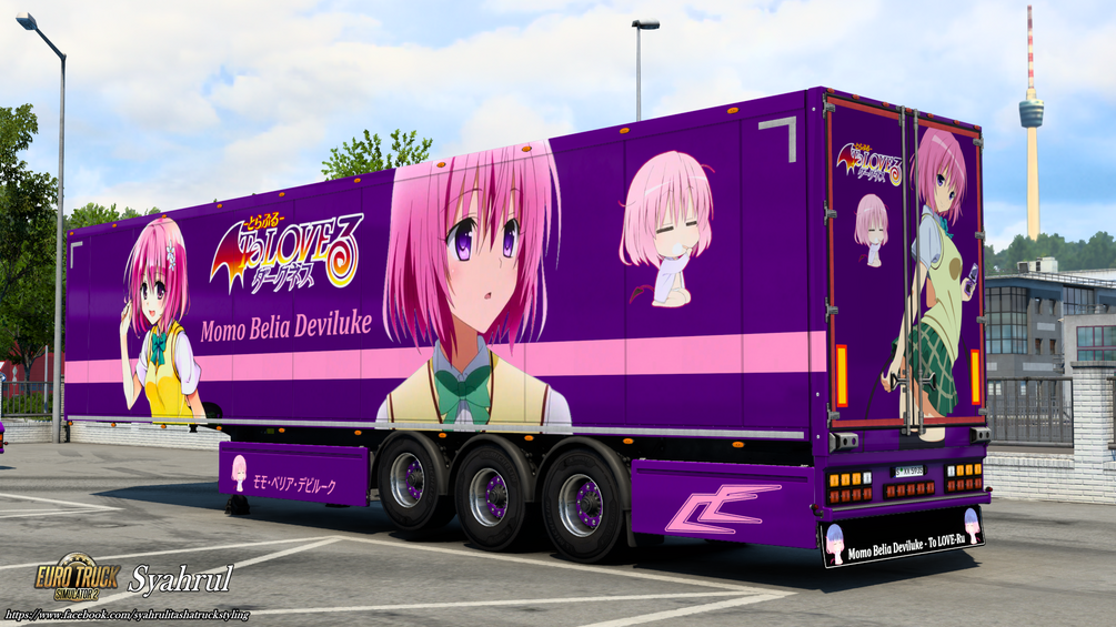 [ETS2] Momo Belia Deviluke | To LOVE|Ru Trailer Skin by Syahrul Itasha Truckstyling 痛トラック