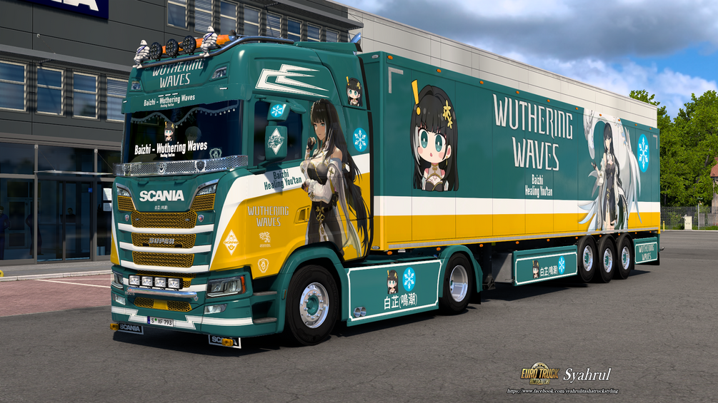 [ETS2] Baizhi | Wuthering Waves [Combo Skin] by Syahrul Itasha Truckstyling 痛トラック