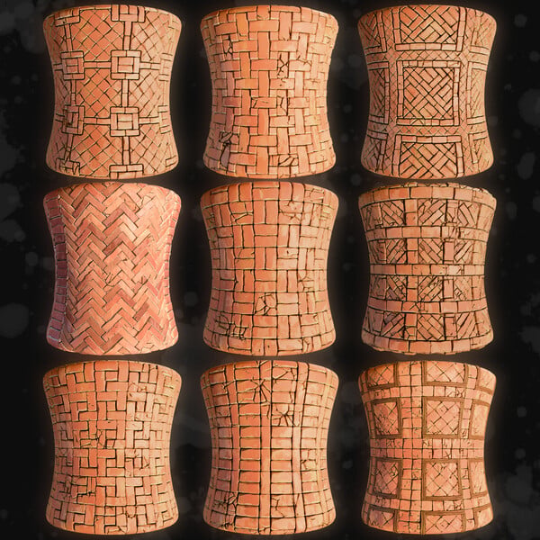 Materials Stylized Bricks 01