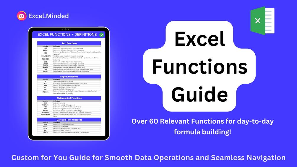 Excel Functions Dictionary (60+ Formulas to Help You Operate in Excel)