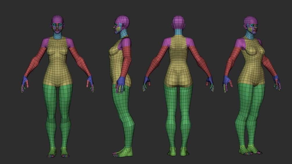 Base Mesh Female - Low Poly