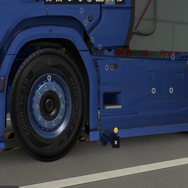 [left exhaust tuning part] Scania NG V8 style side exhaust by WC007 D3SIGN