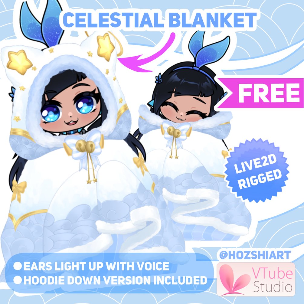 [FREE VTUBER ASSET] Celestial Blanket Live2D