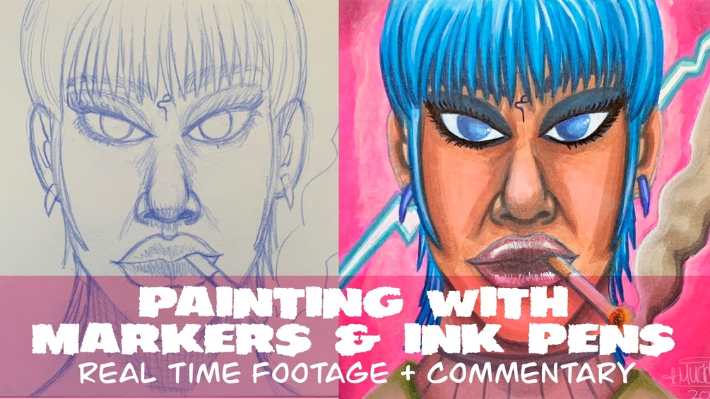 Painting With Markers & Ink Pens Tutorial