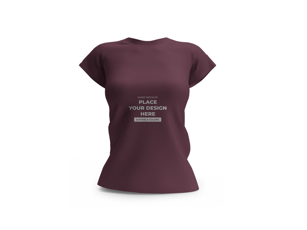 Woman Shirt Mockup Template Set