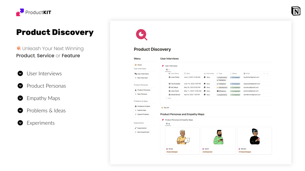 Product Discovery: Notion Template for Continuous Product Discovery 