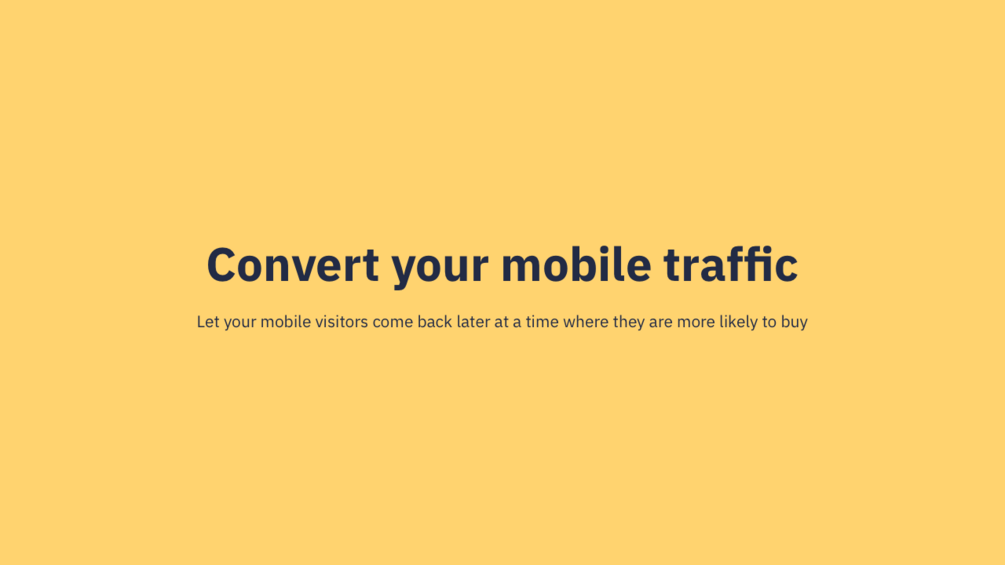 Link snoozer Convert your mobile traffic