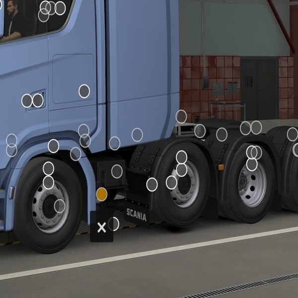 ˇ [fendextr tuning part] Scania NG Extra mudflaps for rear fenders by WC007 D3SIGN
