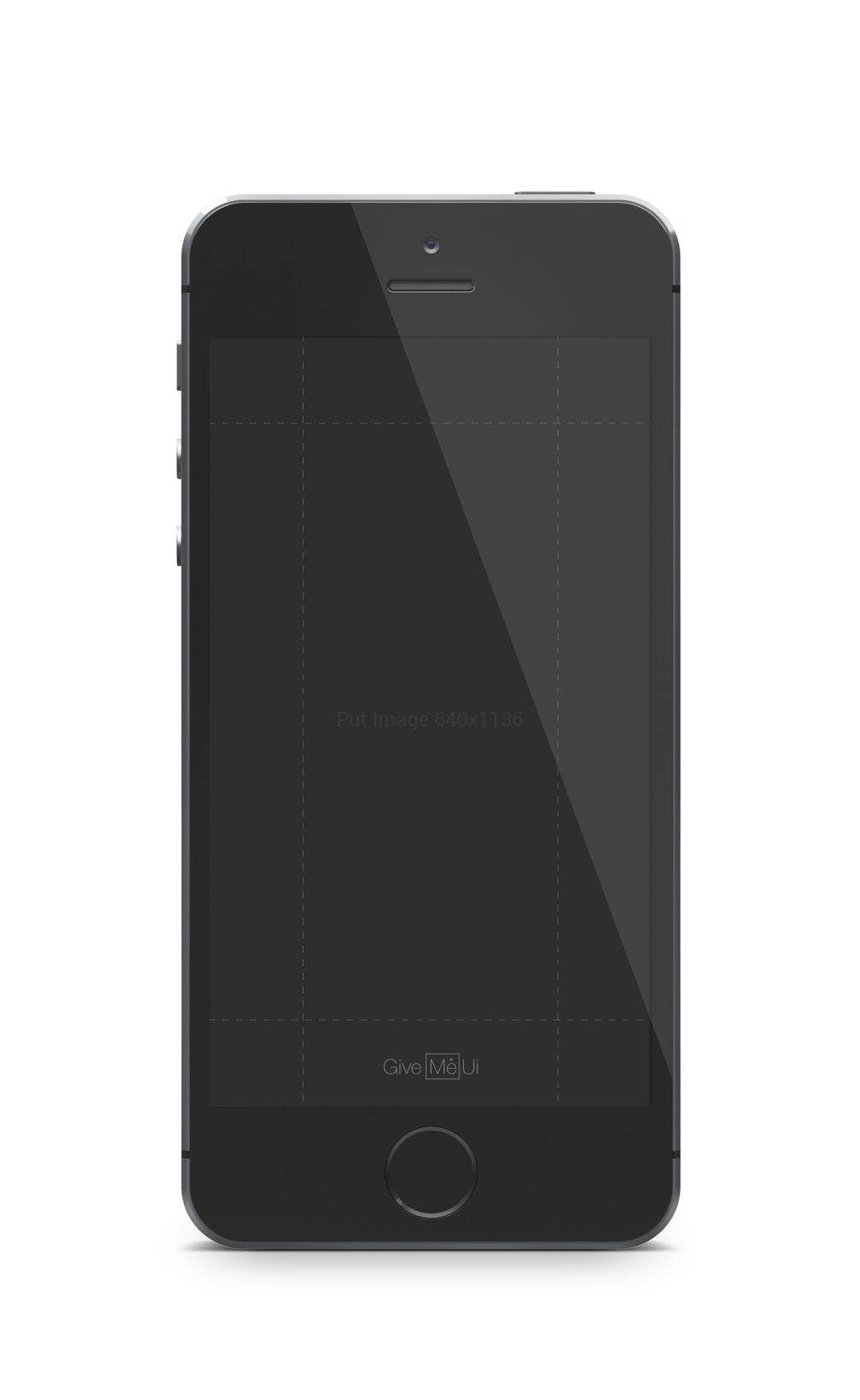 Template iPhone 5se Black PSD 4/7