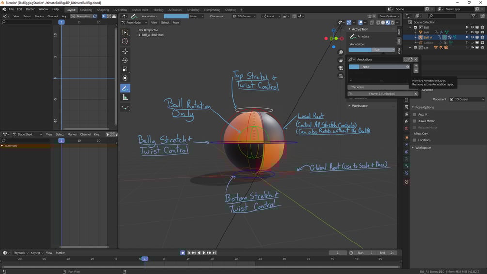 Blender Pirate Ultimate Blender 2.8+ Ball Rig