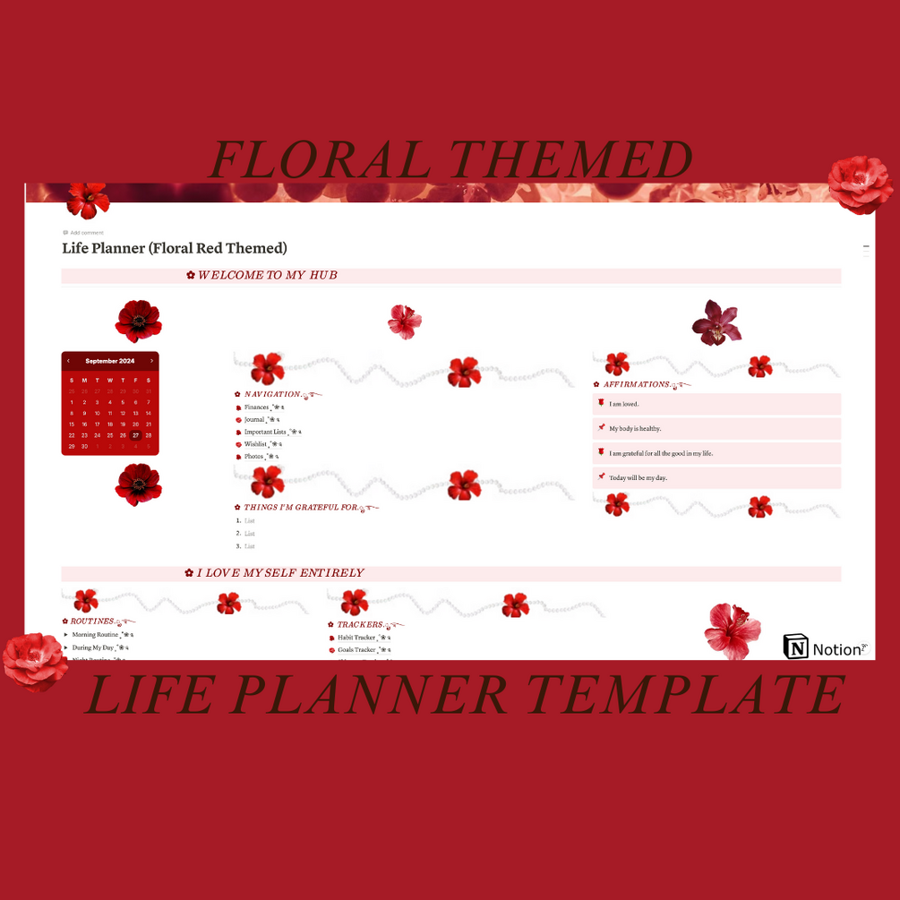 ultimate-notion-life-planner-template-red-floral-aesthetic