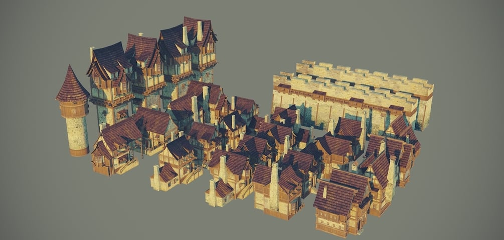 medieval city concept art