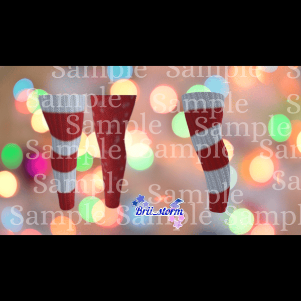 10 Christmas Holiday/Winter Thigh High Textures For Panda Base (Vrchat Assets)  