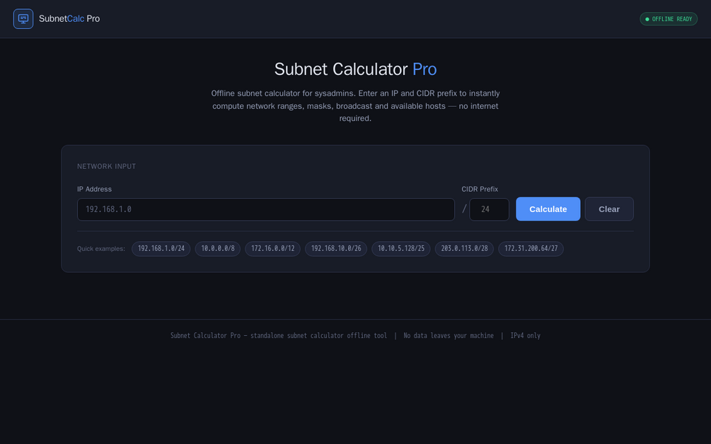 Subnet Calculator Pro