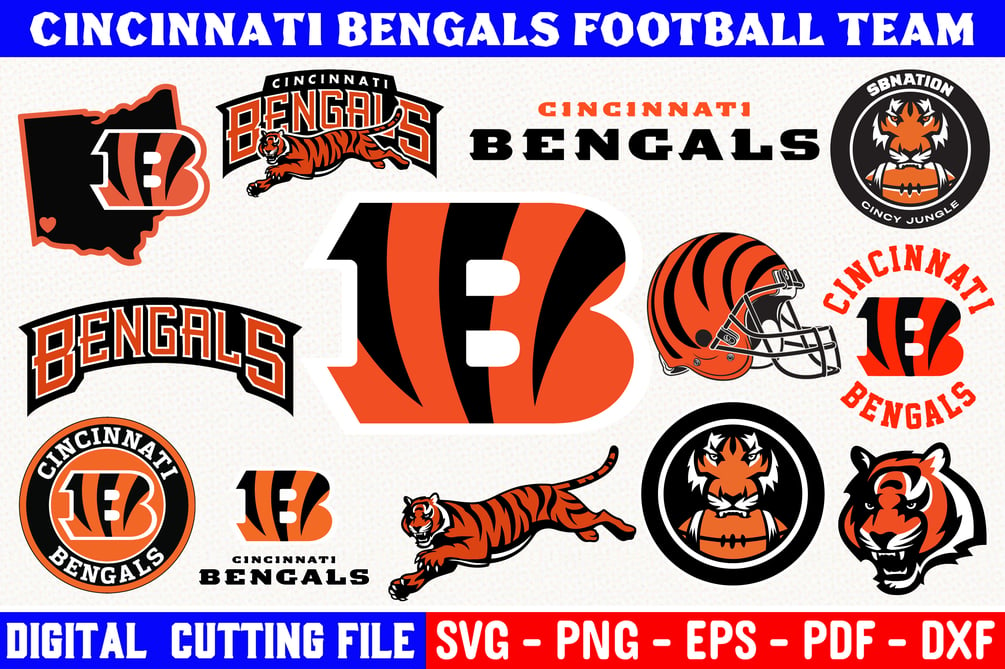 Cincinnati Bengals NFL Team Tigers SVG Cut File for T-shirt Cricut Digital  Download