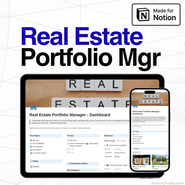 Real Estate Portfolio Manager Dashboard