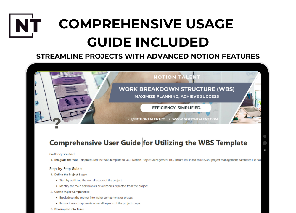 Work Breakdown Structure (WBS): Notion Template for project management