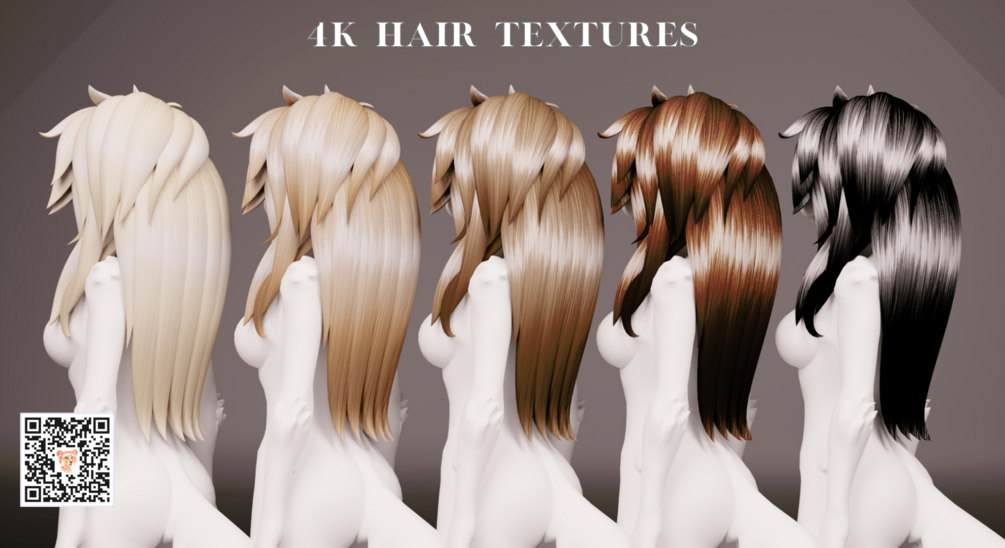 Vrchat 4k Hair Textures Elevate Your Avatars Style