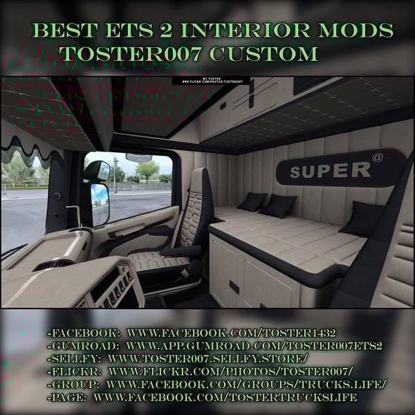 Interior Scania by RJL NEW ETS 2 #24 by Toster007