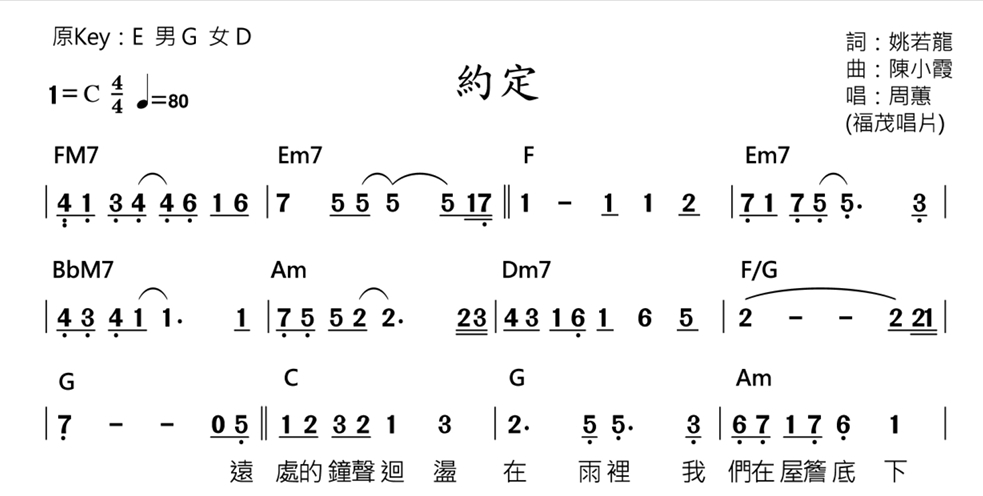 約定 簡譜