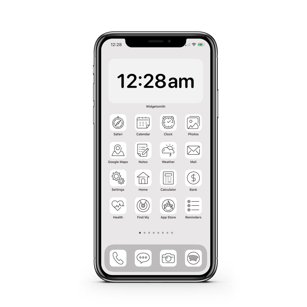 iOS 14 White Icons 54 Minimal icons