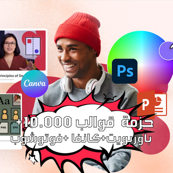 +10,000 Canva , Powerpoint, Adobe photoshop, Adobe IDesign Files Pack For beginners and Pro designers